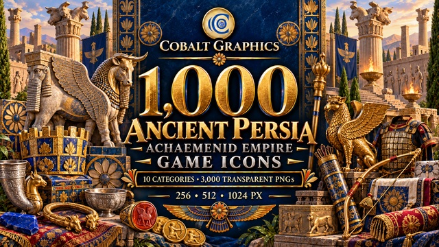 1,000 Ancient Persia Icons | Achaemenid Empire, Crafting & Inventory — Cobalt Game Assets