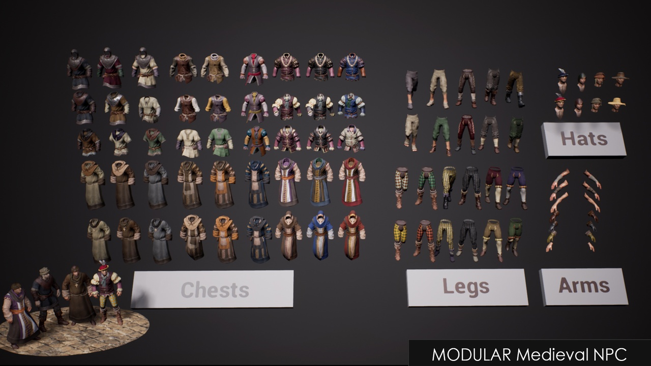 Media 1 for listing Modular Medieval NPC - Metahuman - Male/Female