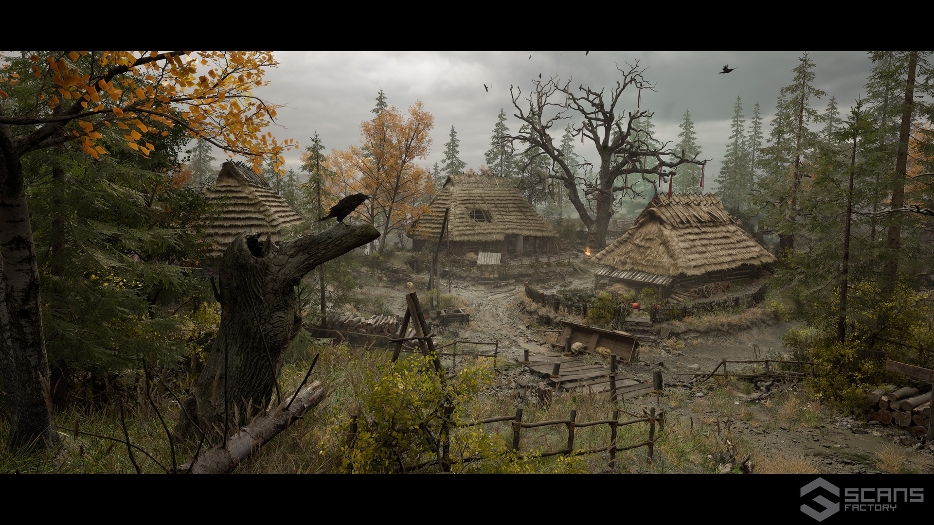 商品 Medieval Village - Slavic Huts environment 的媒体 1