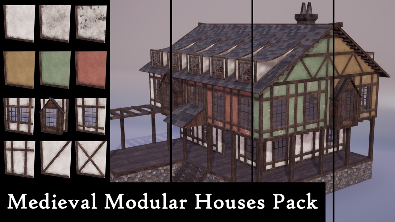 Media 1 for listing Medieval Modular Houses Pack