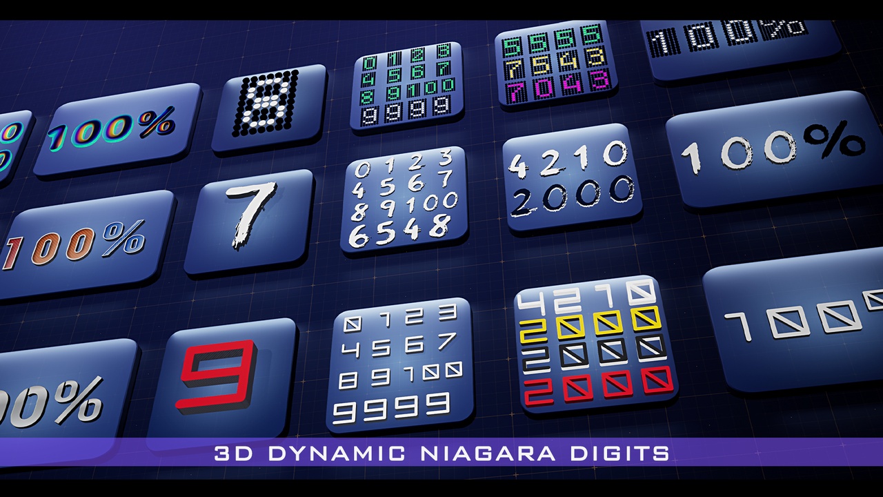 Media 1 for listing 3D DynamicNiagaraDigits