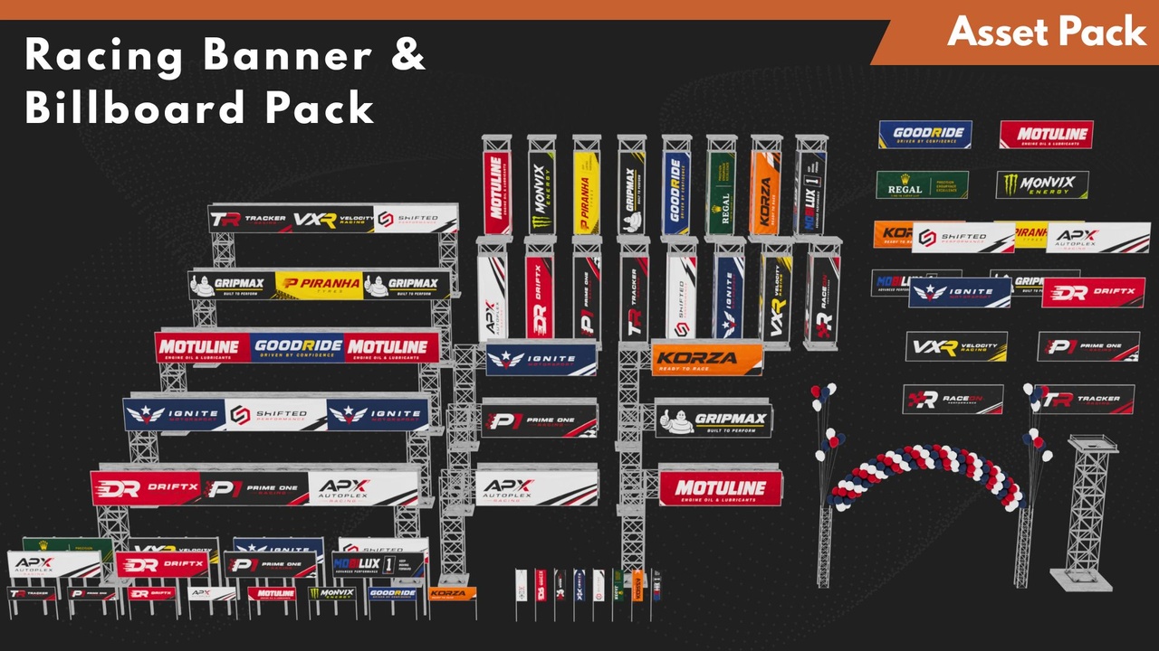 Media 1 for listing Racing Banner & Billboard Pack