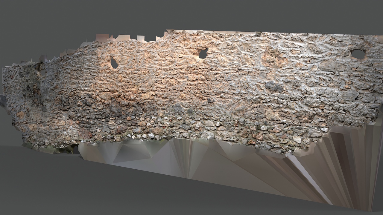 Media 1 for listing Abandoned Village Surface Scan - Stone Wall 02