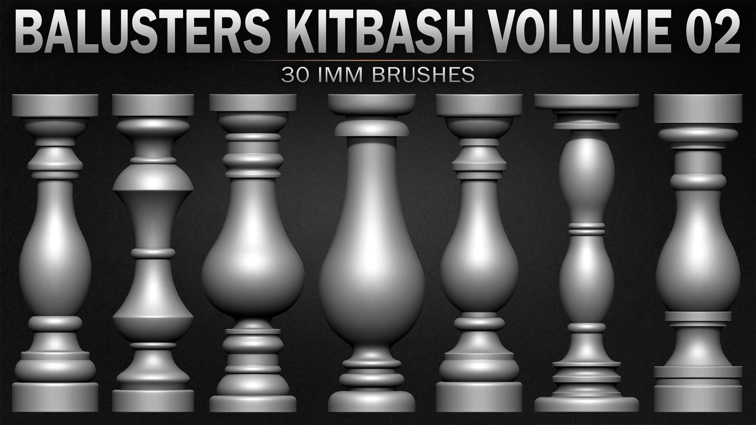 Media 1 for listing 30 Balusters Kitbash Volume 02