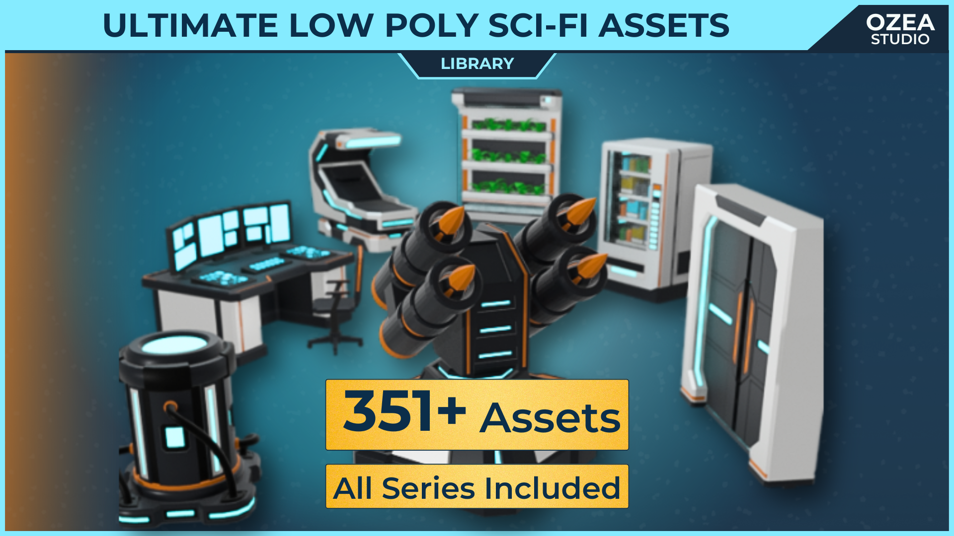 Ultimate Low Poly Sci-Fi Asset Library | Fab