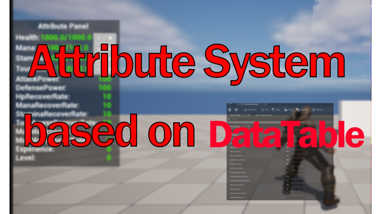 Media 1 for listing Attribute&UMG System based on DataTable