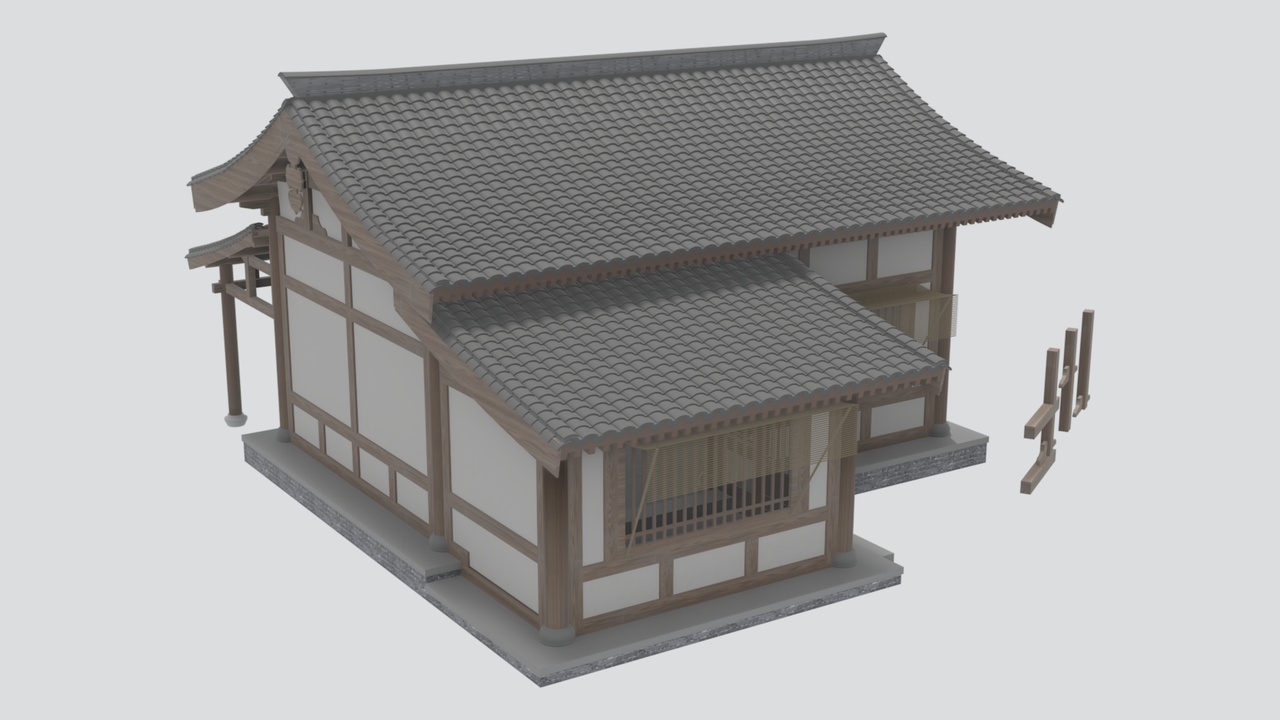 Media 1 for listing Chinese Ancient Architecture Courtyard Building Scene