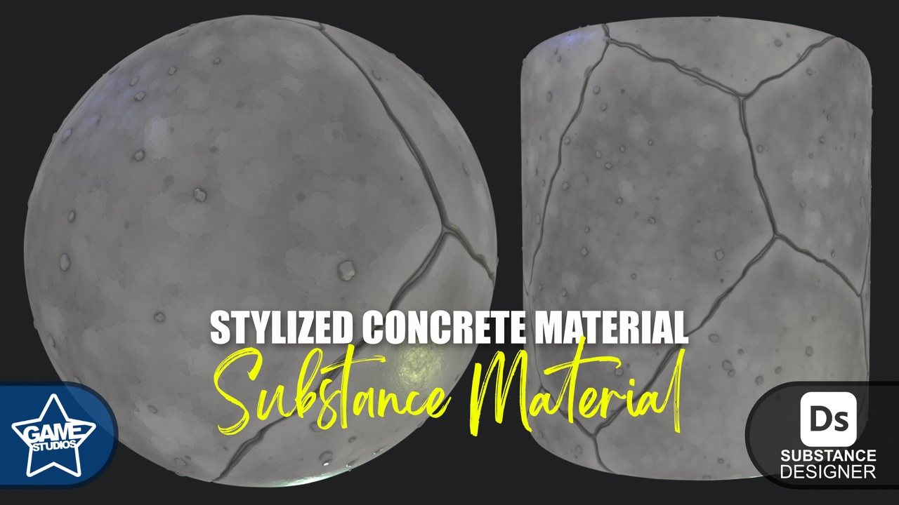 Media 1 for listing Stylized Cracked Concrete Material 01