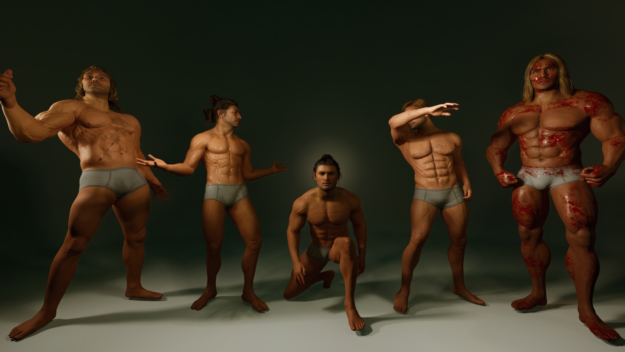 Media 1 for listing Ultimate Muscular MetaHuman Bundle - 5 Bodies (Agile to Hulk) + FREE BattleSkin