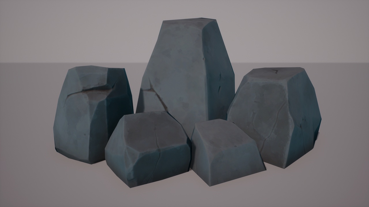 Media 1 for listing Stylized Low Poly Rocks Lite