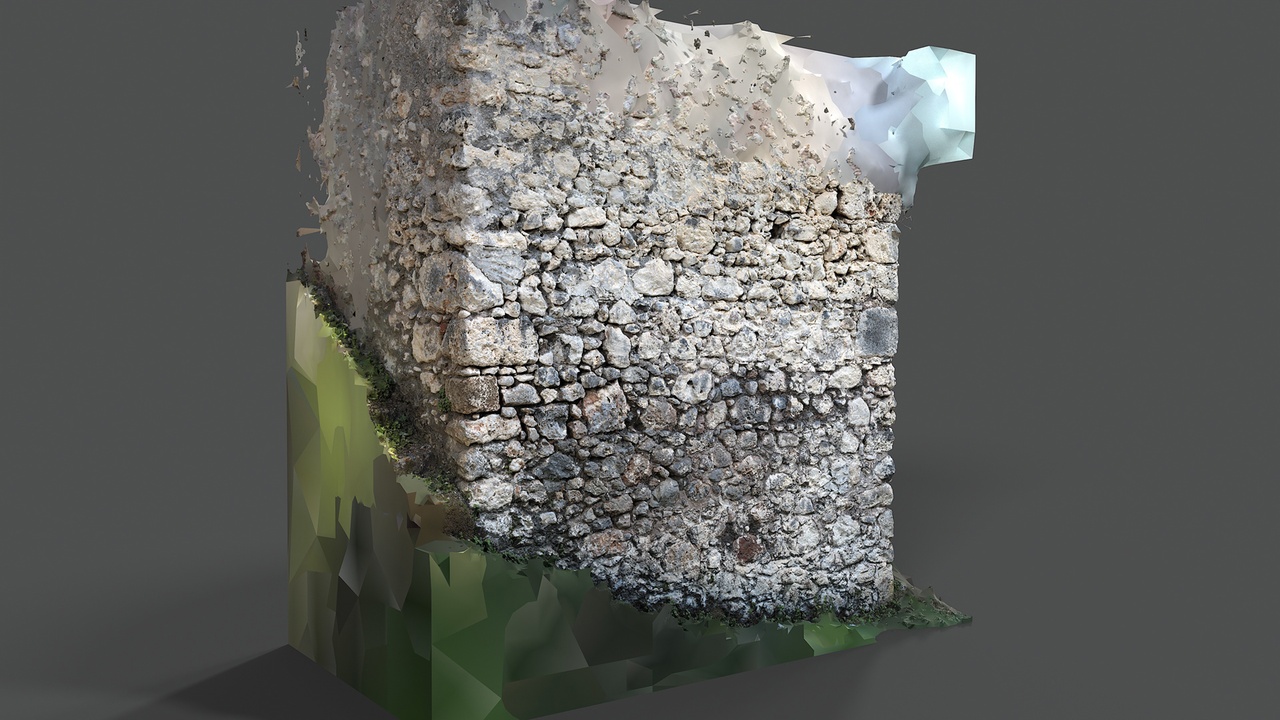Media 1 for listing Abandoned Village Surface Scan - Stone Wall 08