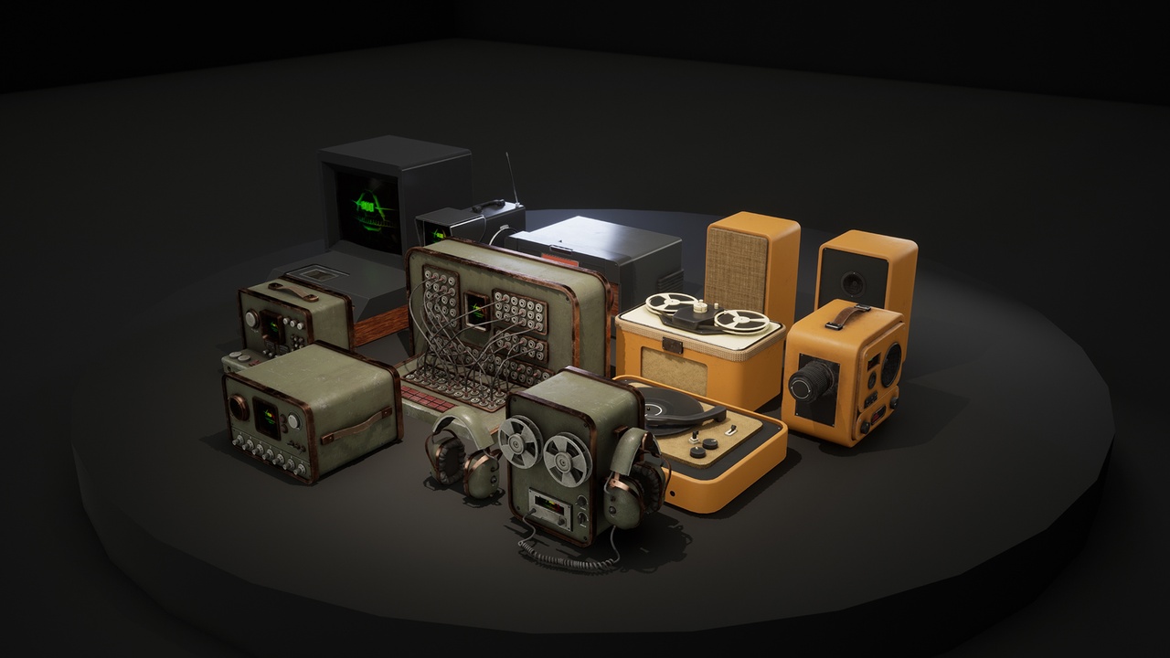15 Retro Tech Props with Hologram Material 제품 등록을 위한 미디어 1개