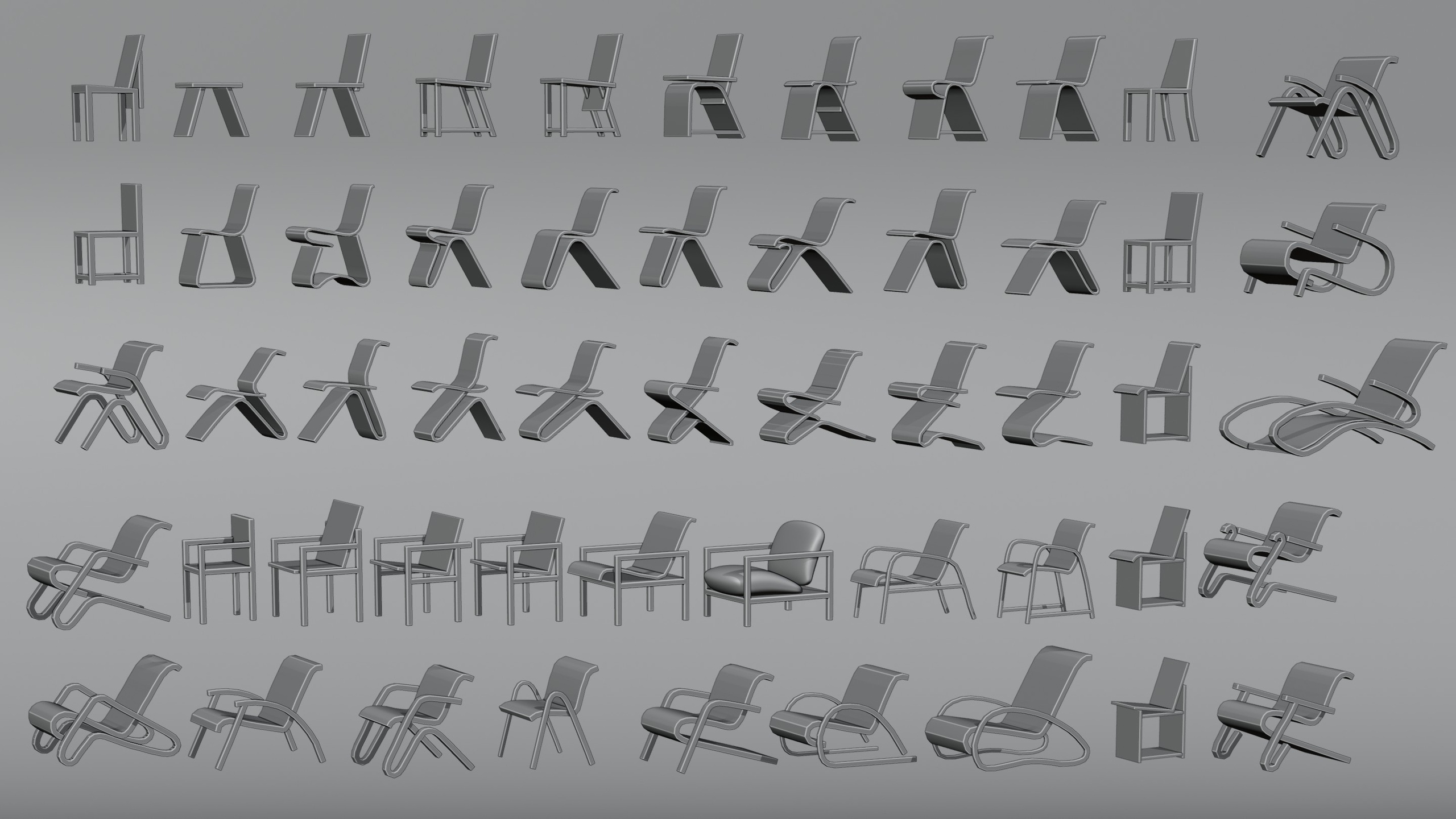 Media 1 for listing Modern Minimalist Chair Collection Pack