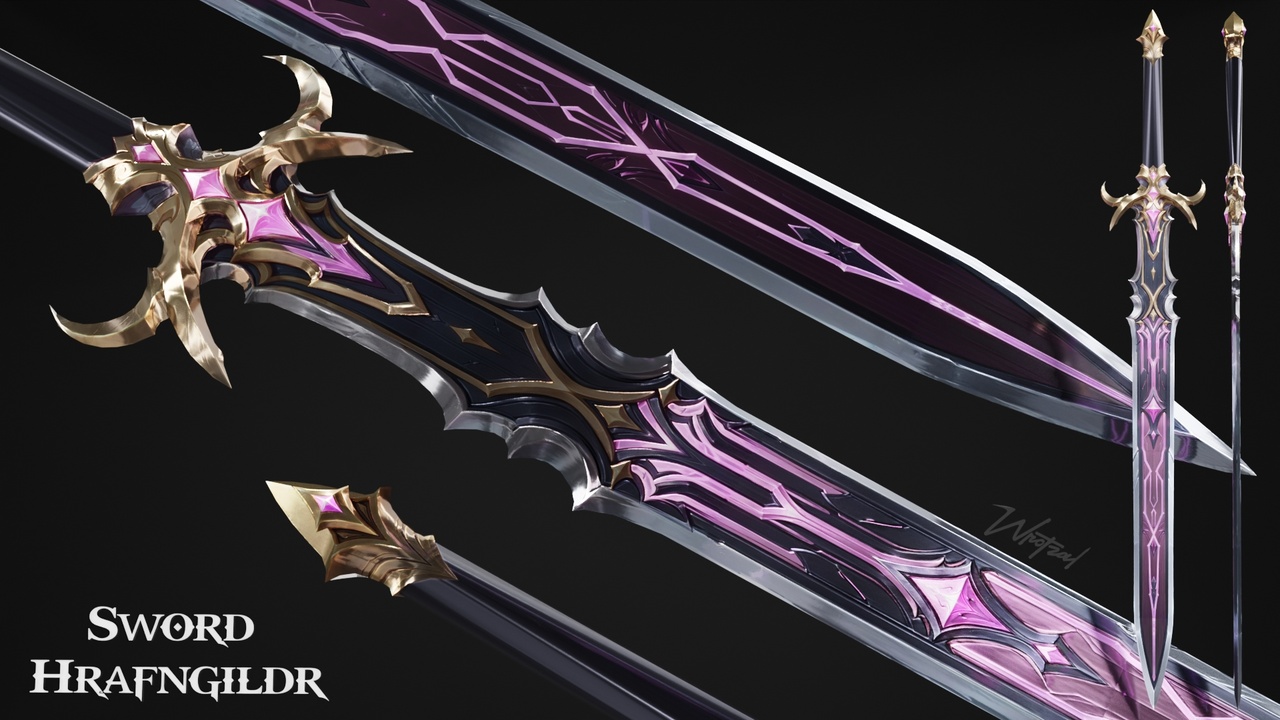 Media 1 for listing Sword Hrafngildr [Stylized Fantasy Lowpoly]