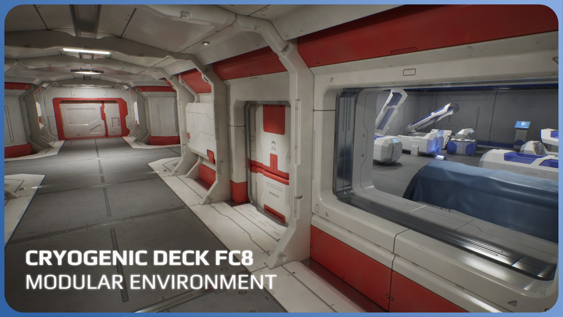 Cryogenic Deck FC8 | Modular Sci-Fi Environment Kit | Fab