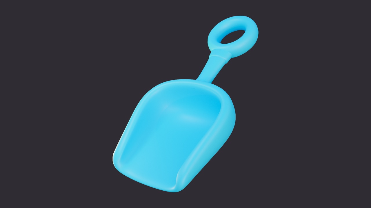 Media 1 for listing Low Poly Sand Shovel