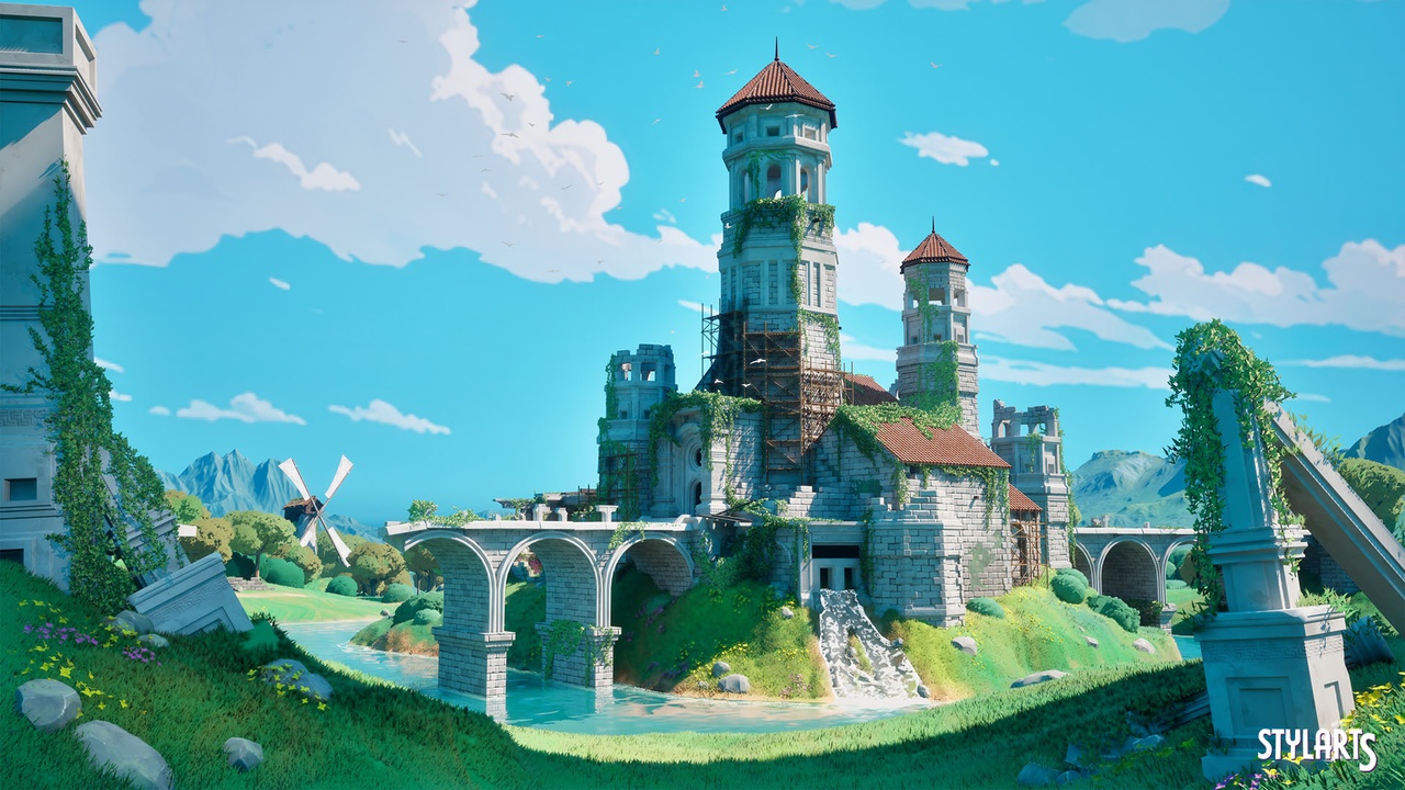 Stylized Castle Ruins