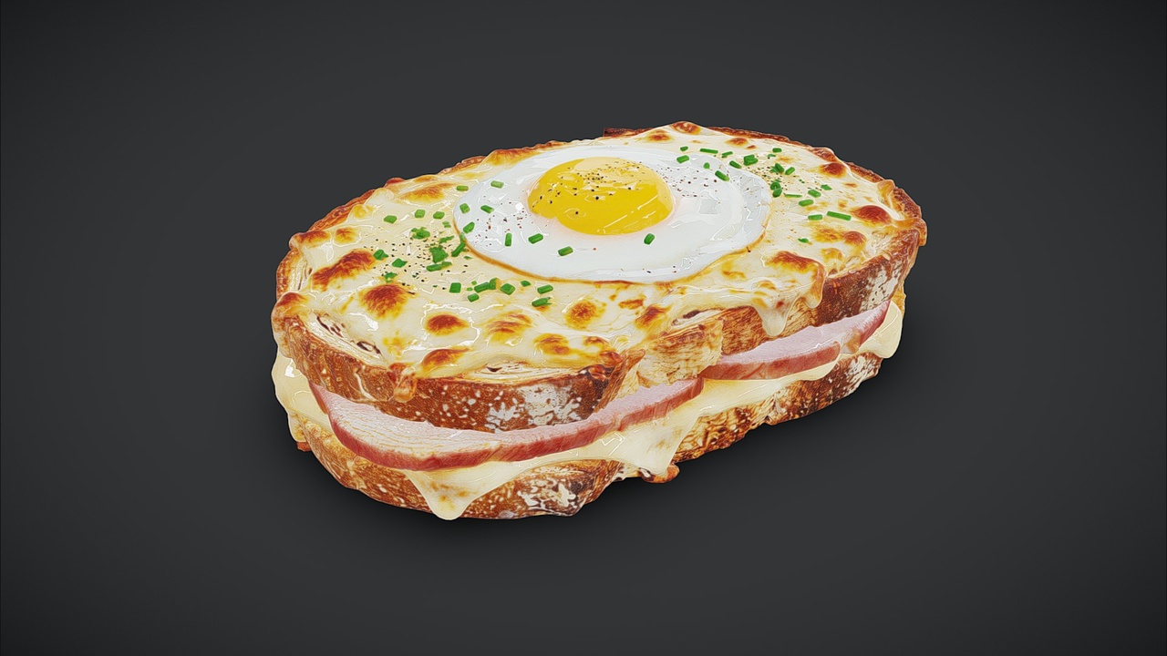 Media 1 for listing Grilled Sandwich With Egg - Croque-Madame