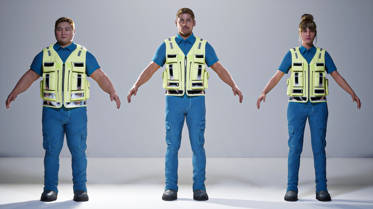 Media 1 for listing Paramedic Uniform Outfit for MetaHuman (Resizable | Full Outfit)