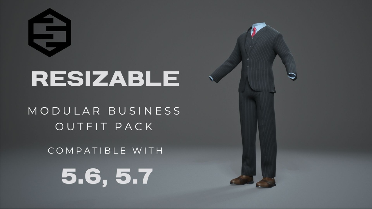 Modular Suit Modular Formal Suit Outfit Pack - Coat, Shirt, Pants, Tie, Shoes, Waist ...