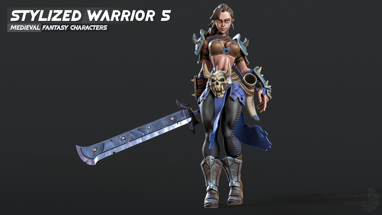 Media 1 for listing Stylized Warrior 05 - Fantasy Characters - Medieval Heroes - #43