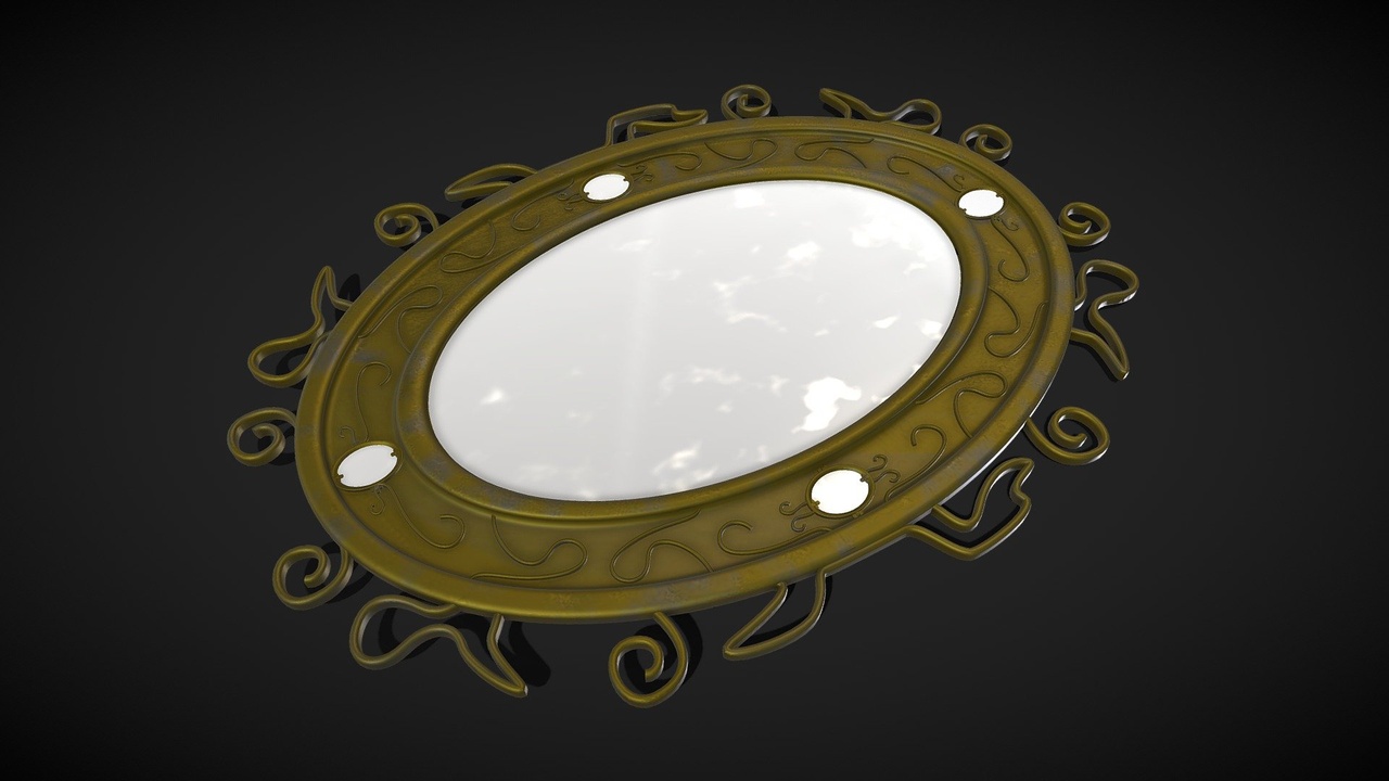 Media 1 for listing Worn Victorian Mirror