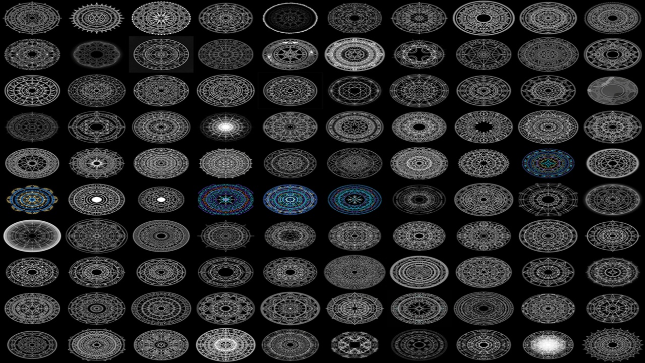 Media 1 for listing Arcane Circle & Magic Sigil Texture Pack (100+ High-Detail Mandalas)