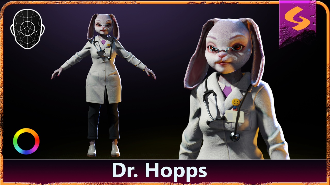 Media 1 for listing Dr. Hopps – Modular Medical Rabbit Character