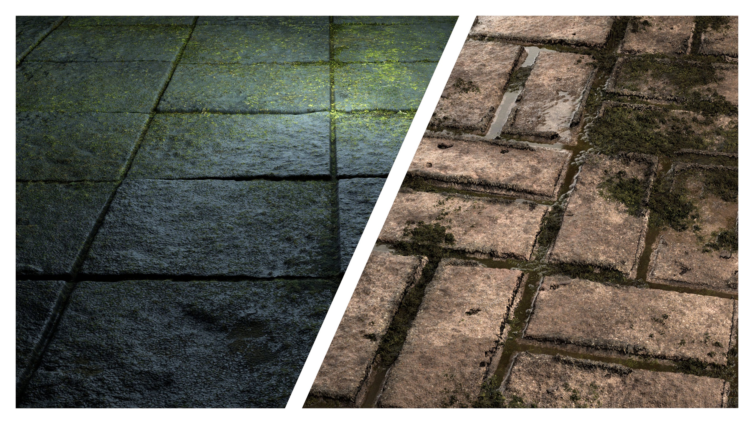 Media 1 for listing Apocalyptic Sidewalk 8K PBR Texture Combo