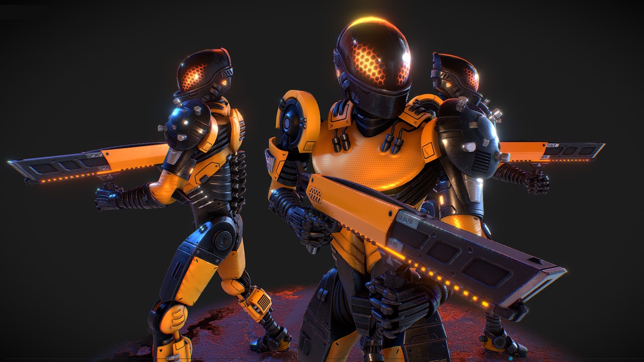Media 1 for listing Weaponized Autonomous Sentinel Police (SKINNED)
