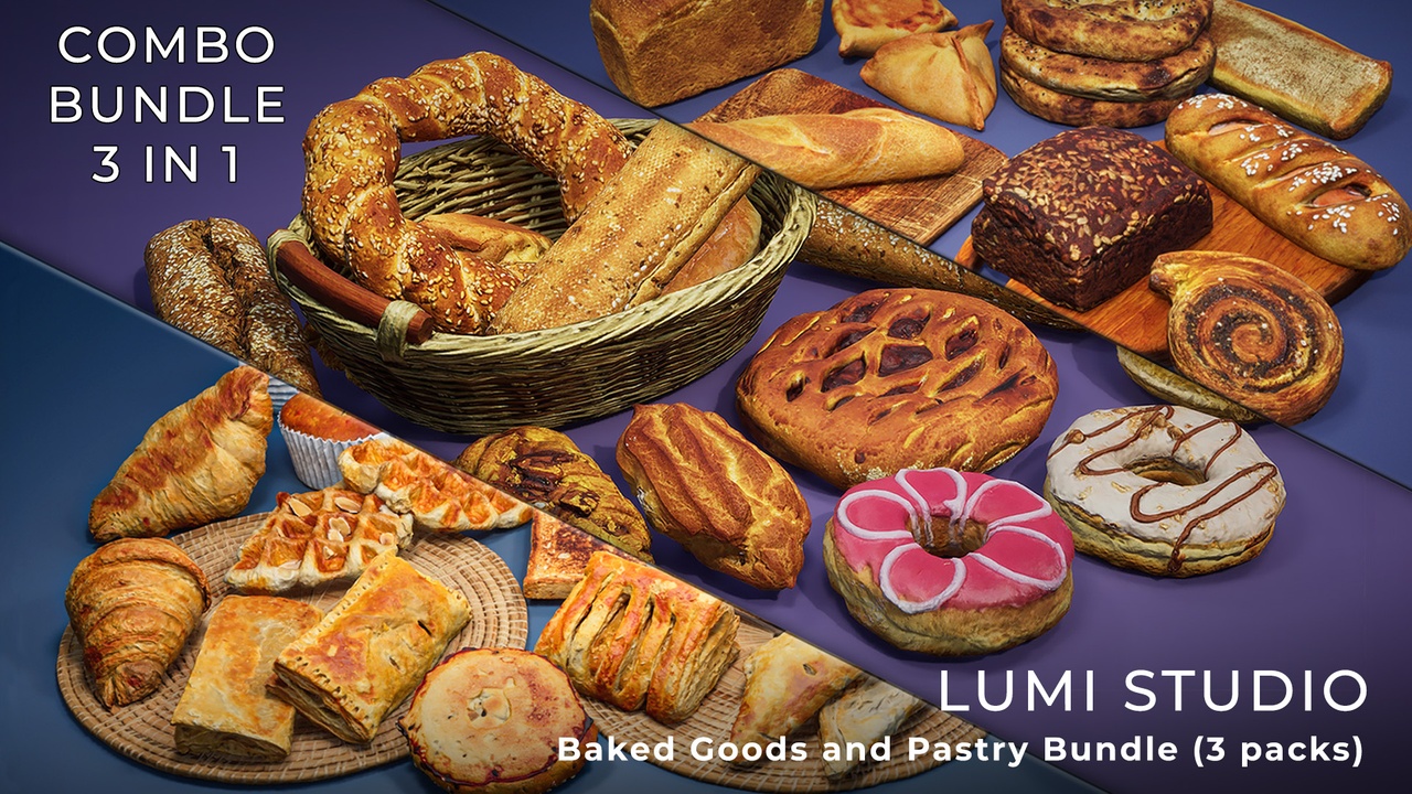 Media 1 for listing Baked Goods and Pastry Bundle (3 packs)