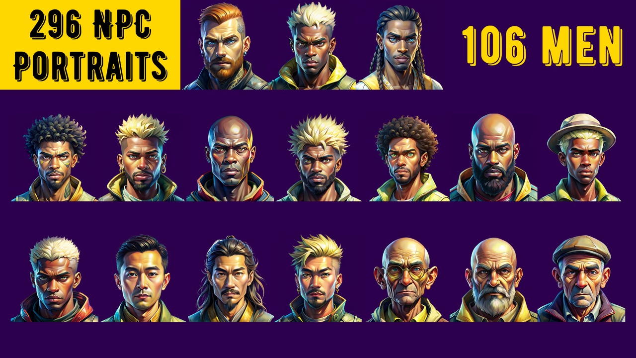 商品 296 Unique NPC Portraits 的媒体 1