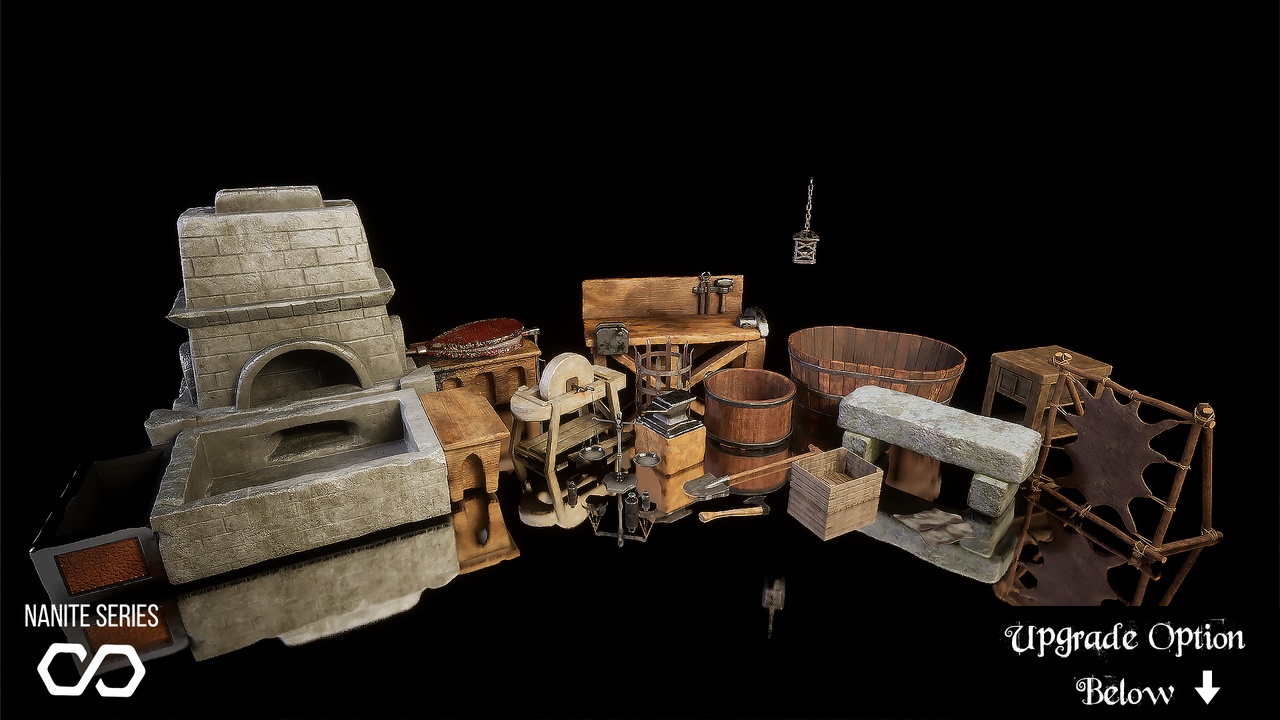 Media 1 for listing Blacksmith Props (Blacksmith Forge, Medieval Props, Fantasy Props, Blacksmith)