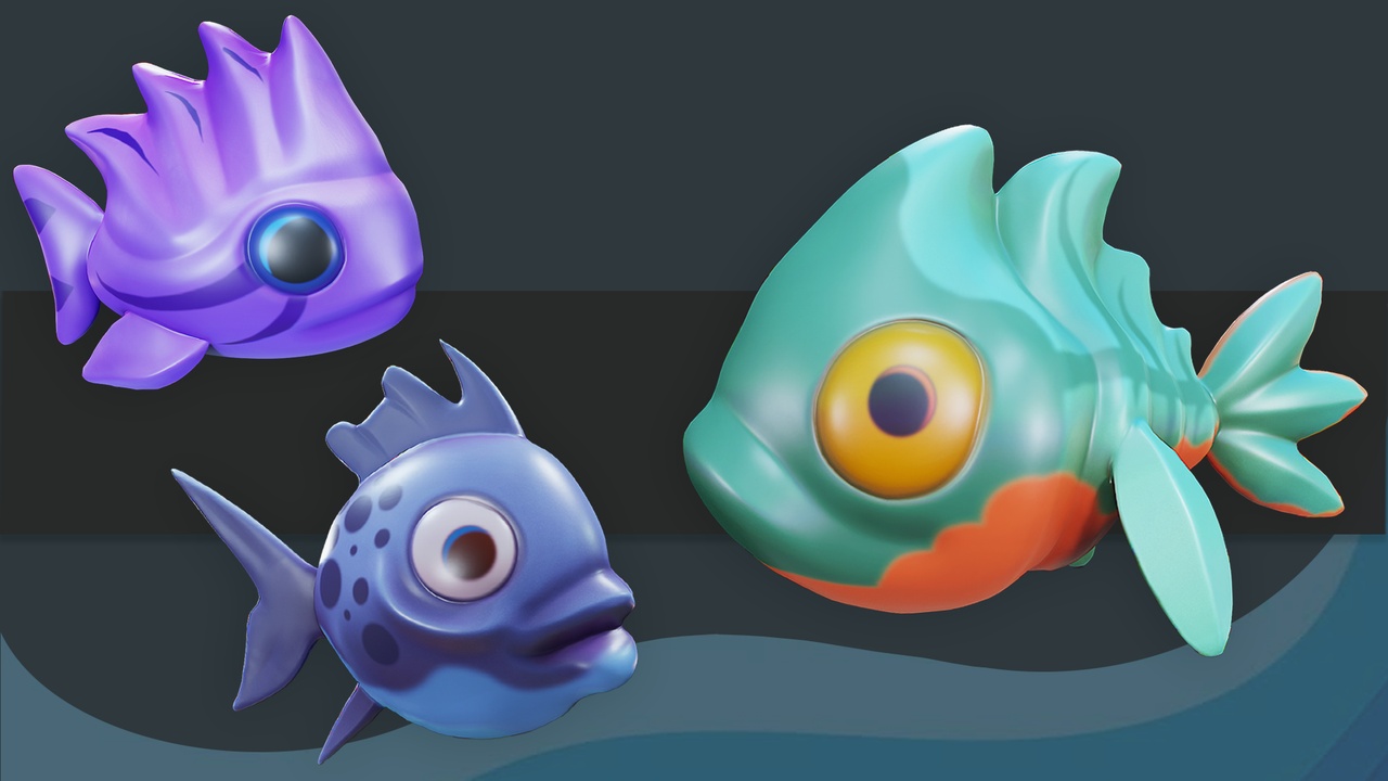 Media 1 for listing Stylized Аnimated Fish