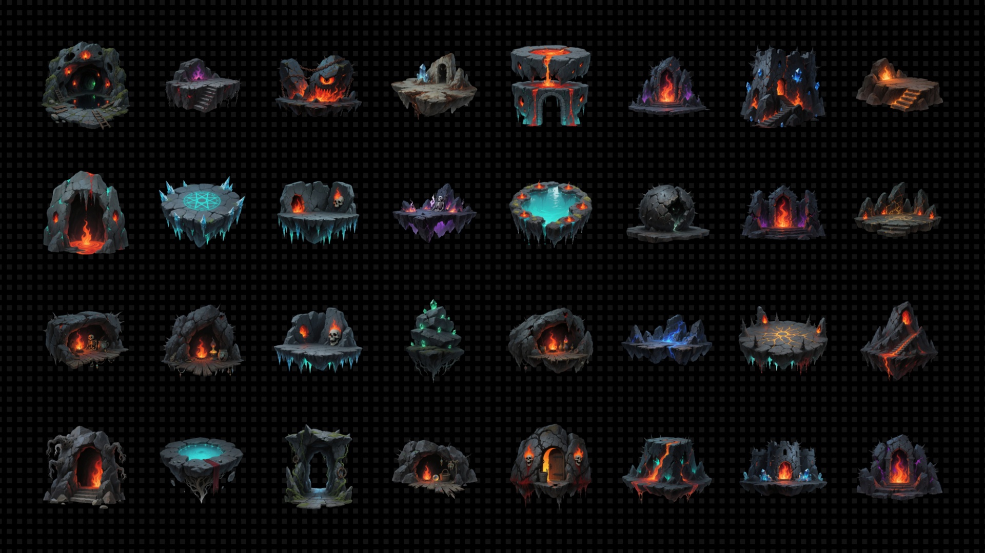 Media 1 for listing Abyssal Hollow – Dark Fantasy Cave Pack V1.0