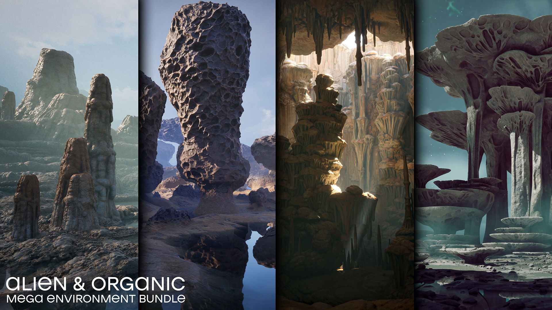 Alien & Organic - Environment Bundle 4in1 | Fab