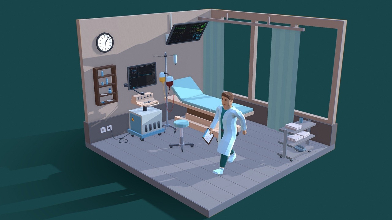 Media 1 for listing Lowpoly Medical Room