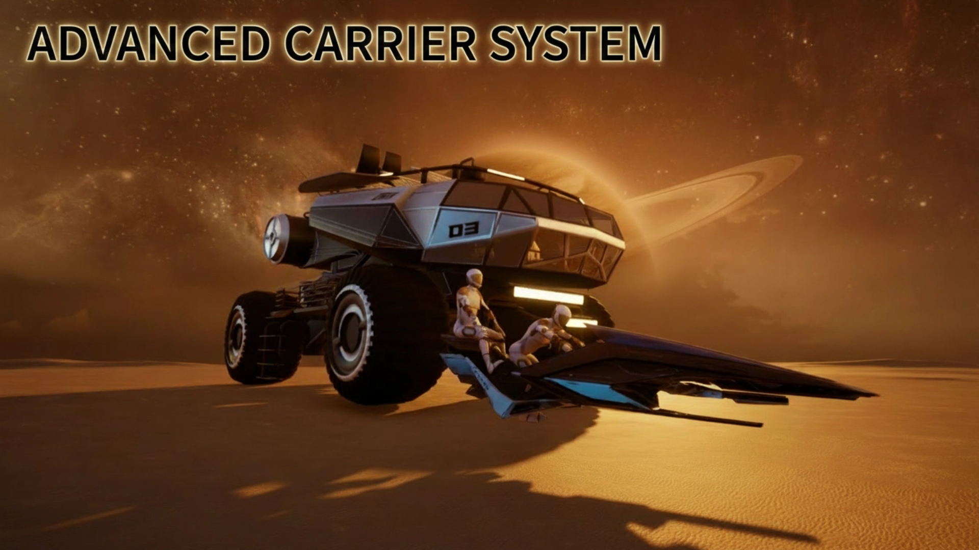 Sci-Fi Explorer Rover: Advanced Carrier & Hover Bike System | Fab