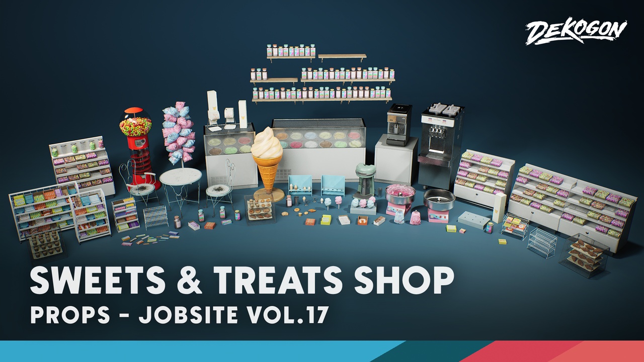 Media 1 for listing Jobsite VOL.17 - Sweets and Treats Shop (Nanite & Low Poly)
