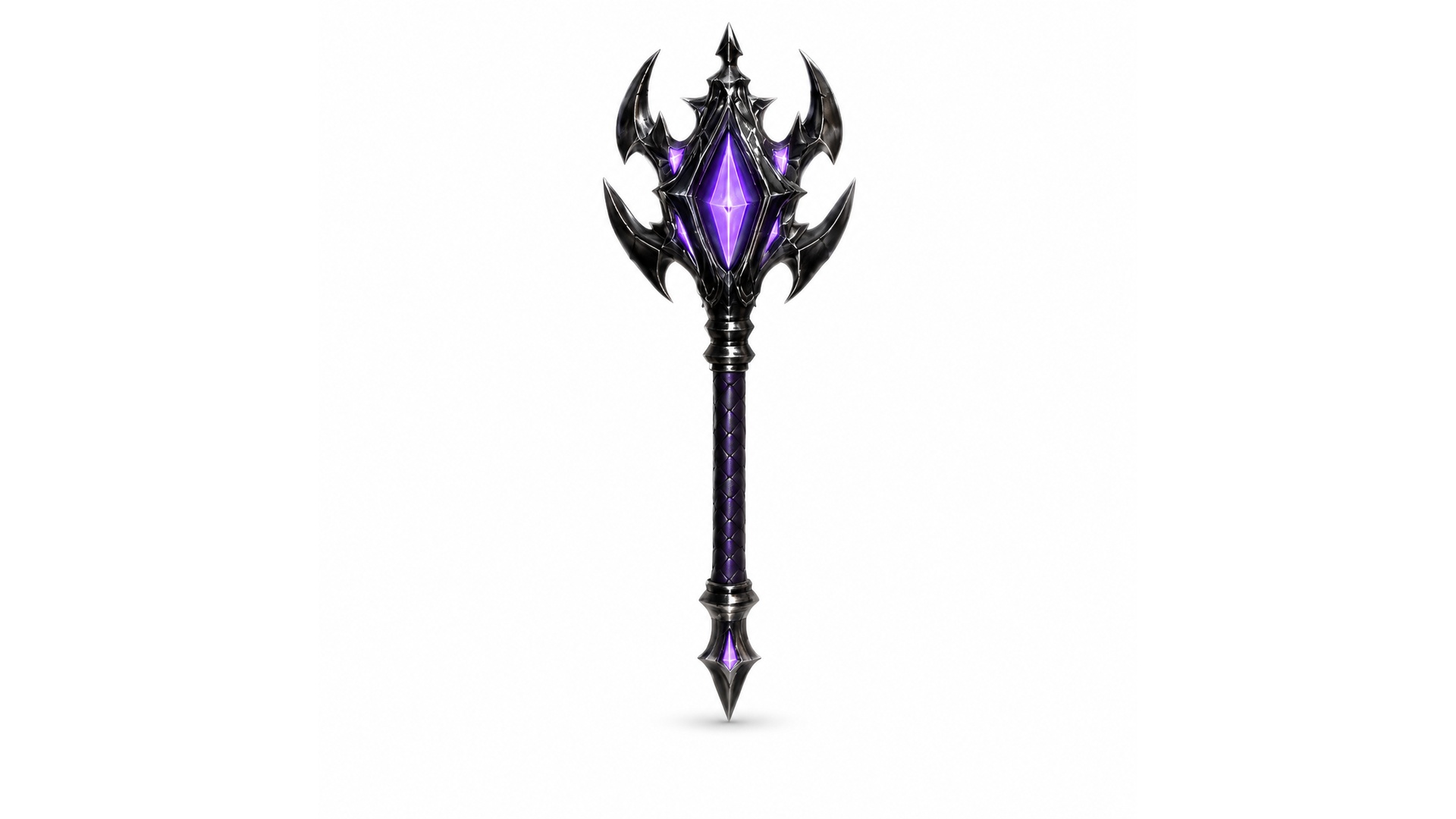 Void Knight Spiked Mace - Gothic Fantasy Weapon 3D asset preview