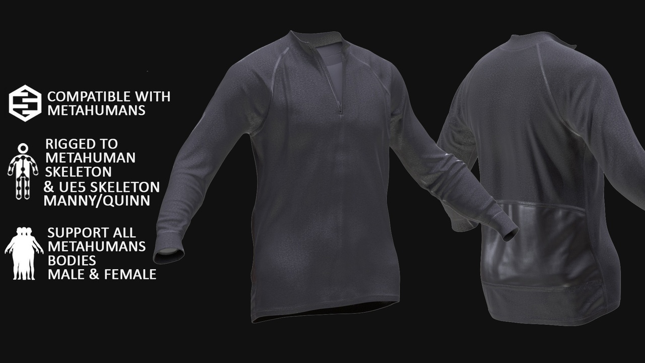 Media 1 for listing Sweater 210 - All MH Bodies & UE5 Skeletons - Rigged