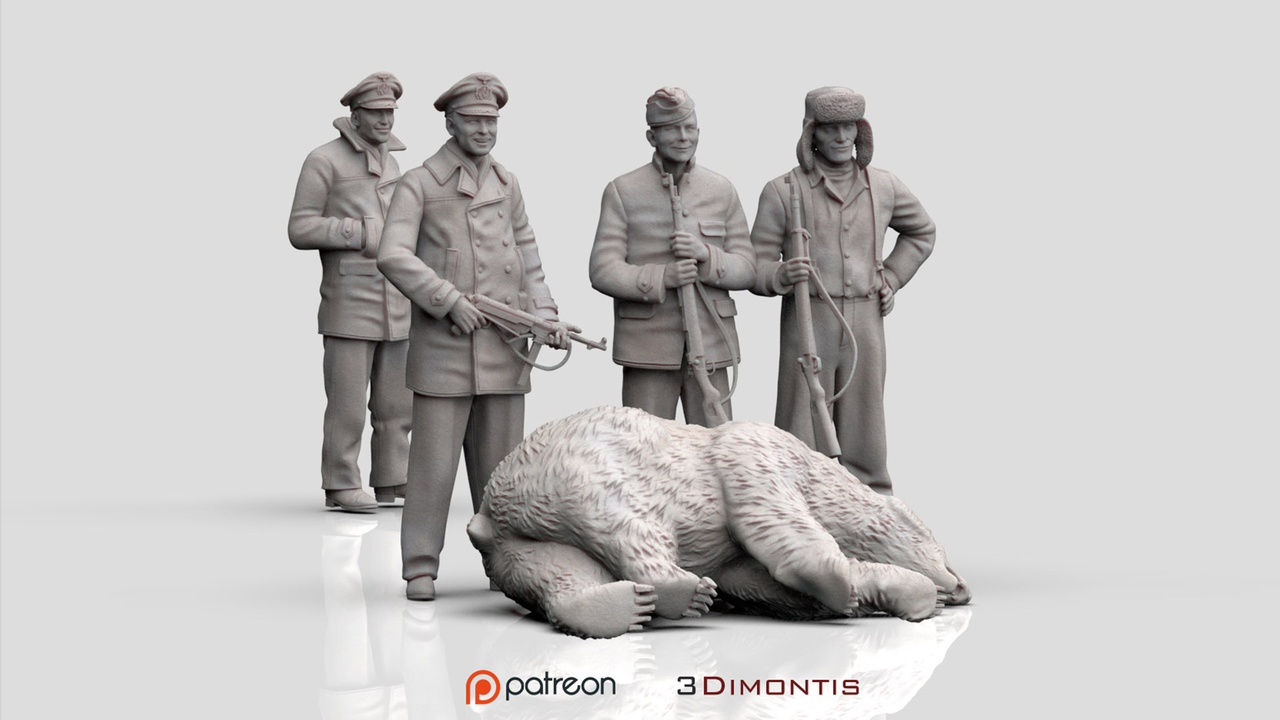 Media 1 for listing German Soldiers Sailor and Polar Bear WW2