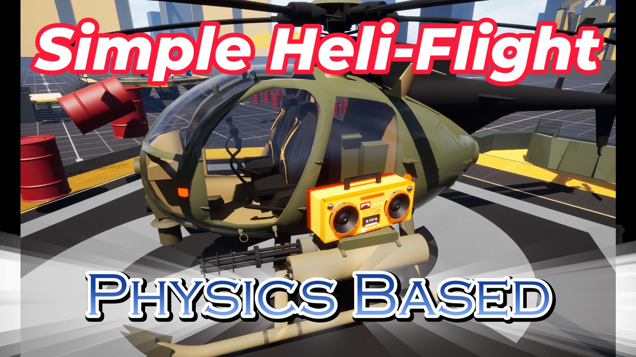 Media 1 for listing Simple physics Helicopter flight and weapon system