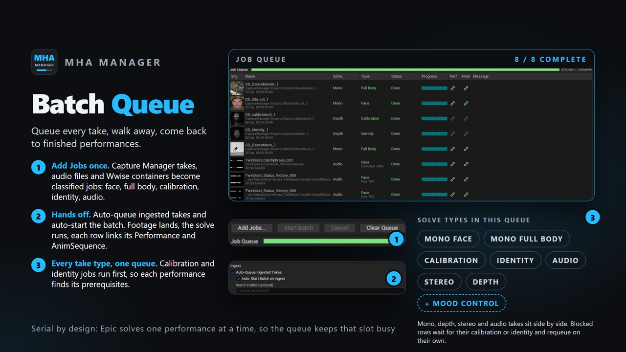 Media 1 for listing MHA Manager - A Batch Processor for Metahuman Animator