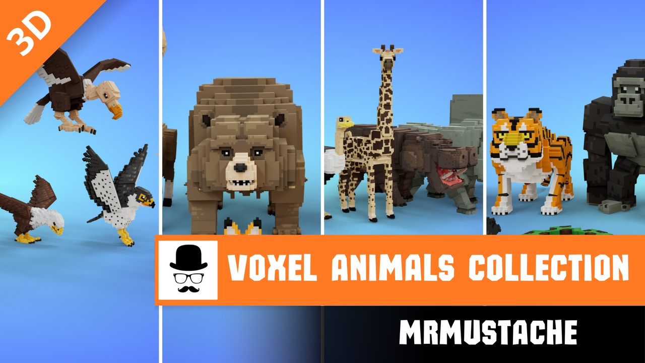 Media 1 for listing Voxel Animals Collection