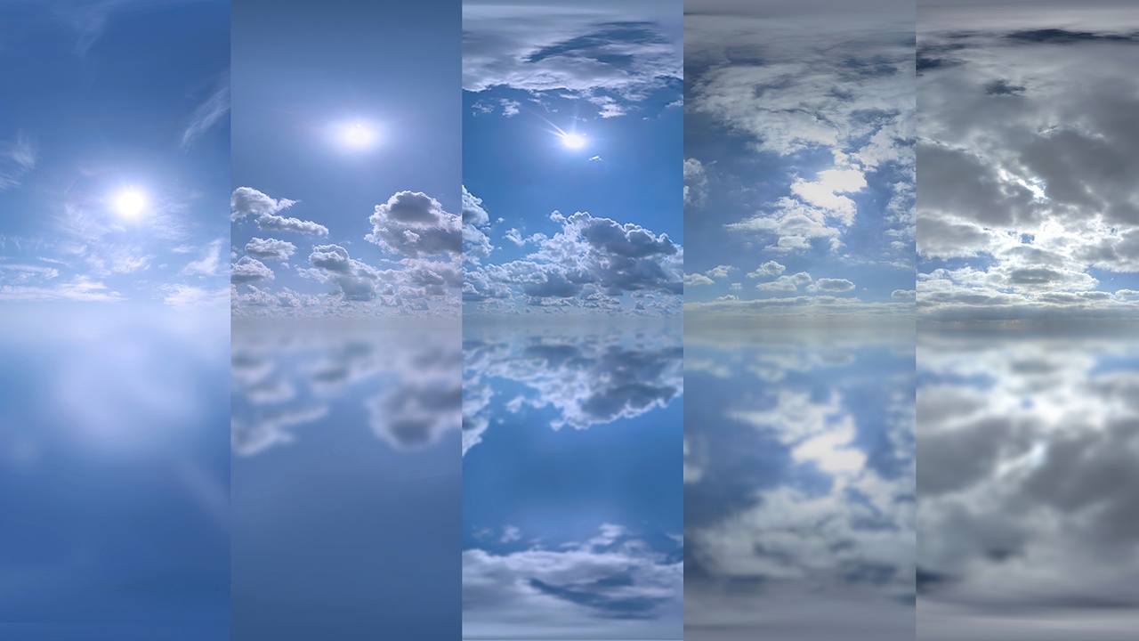 Cloudly sky (16k). Photorealistic HDRI maps with different cloud coverage 제품 등록을 위한 미디어 1개