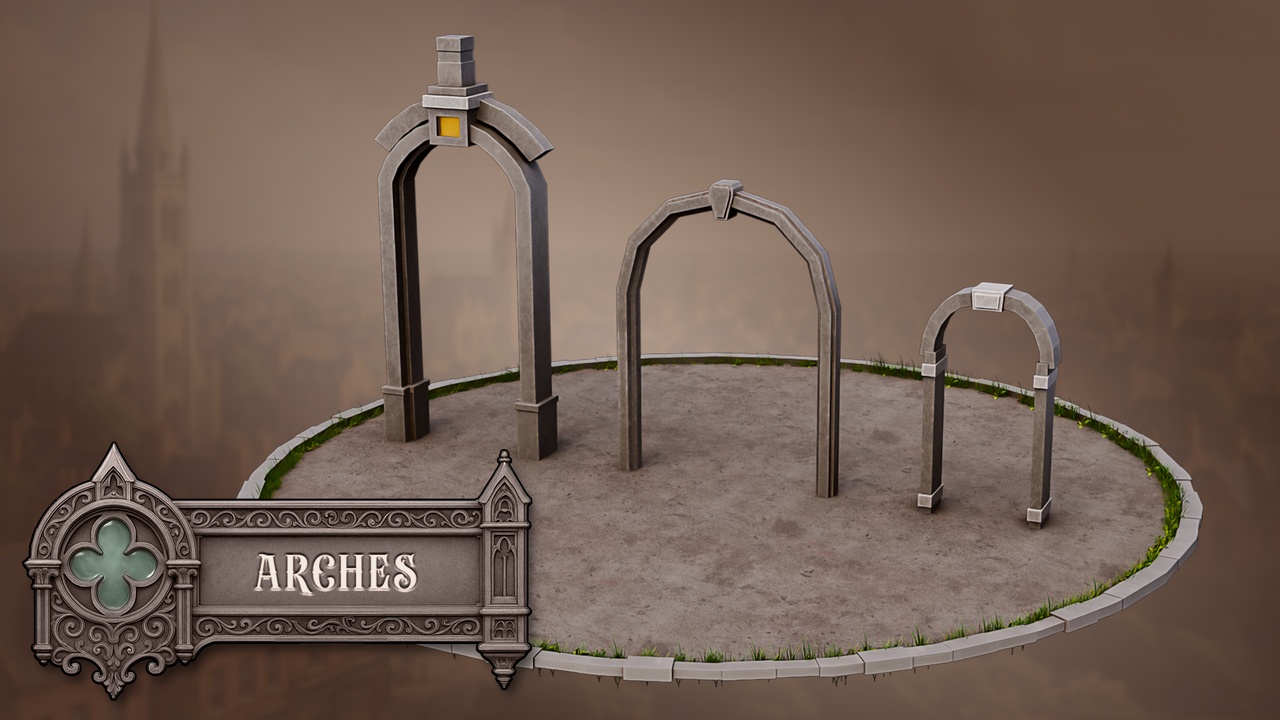 Media 1 for listing 18th Century Blender Architecture Asset Pack – From the 3D Tudor Masterclass