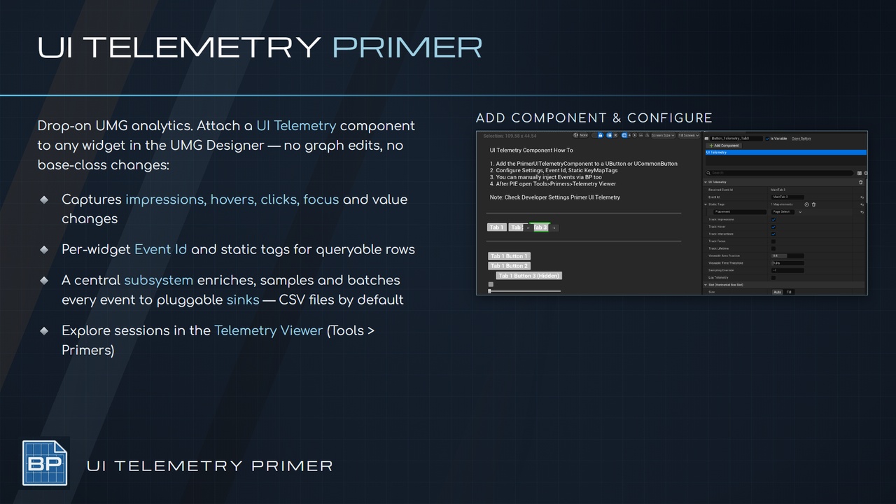 Media 1 for listing UI Telemetry Component Primer