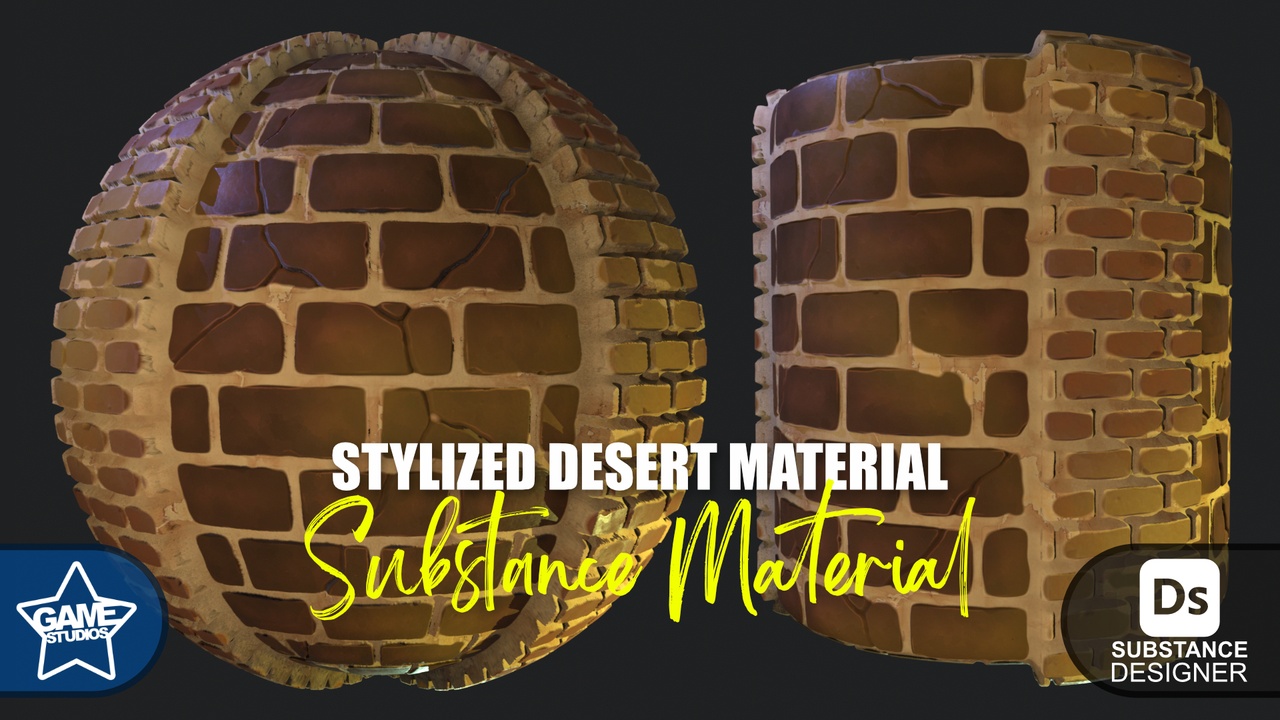 Media 1 for listing Stylized Desert Wall Material 01
