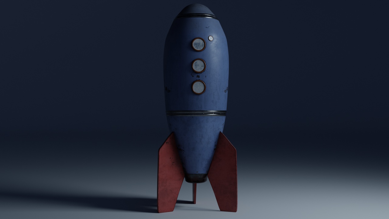 MÃdia 1 do anúncio Stylized Retro Rocket Ship 🚀